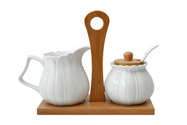BAMBU ALTLIKLI PORSELEN SOS SETİ 17*8*8CM