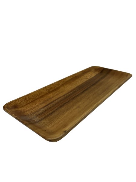 AKASYA AĞACI EL YAPIMI DİKDÖRTGEN SUNUM TABAĞI WD6179 32,5*13*2CM